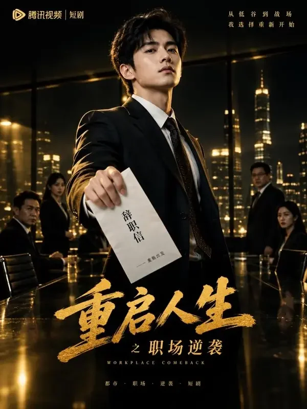 《废柴逆袭：从被裁到封神》竖版短剧封面，逆袭题材
