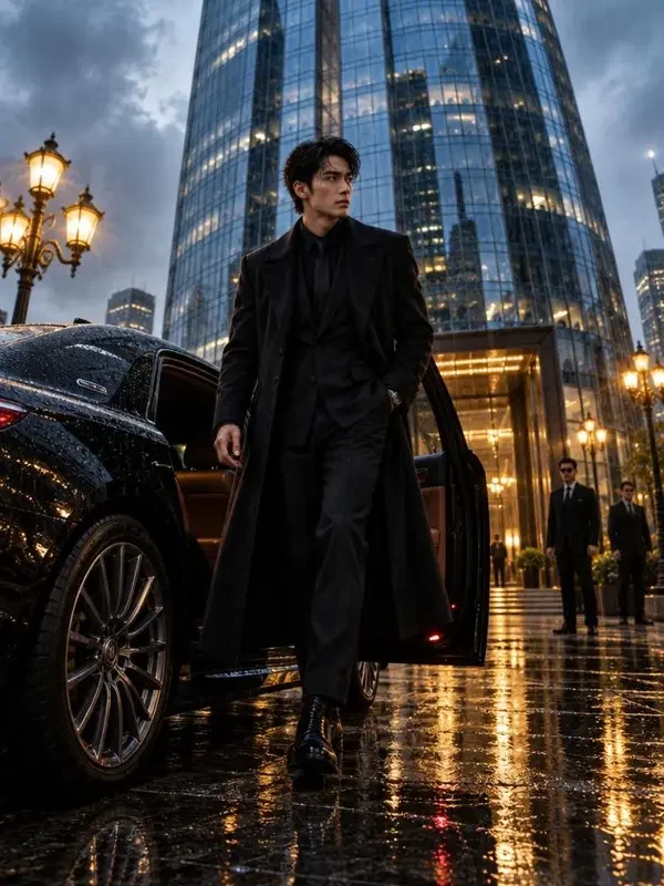 《三年后我带着千亿归来》竖版短剧封面，逆袭题材