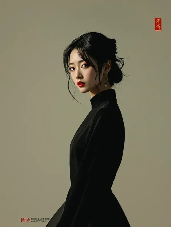 《她把刀藏进玫瑰里》竖版短剧封面，复仇爽剧题材