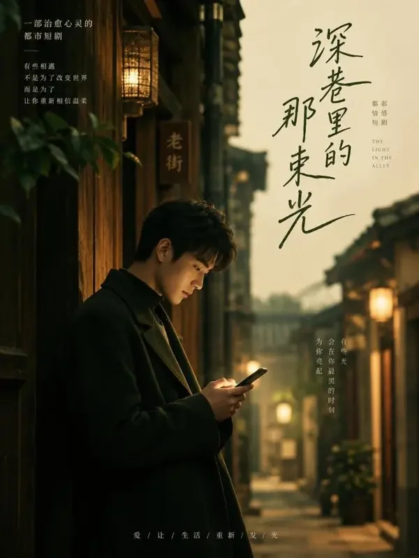 《我的手机能预知未来》竖版短剧封面，奇幻脑洞题材